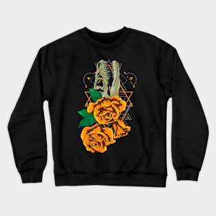 retro skull rose Crewneck Sweatshirt